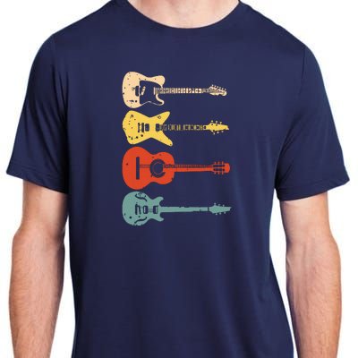 Cool Guitar Players Art Men Women Vintage Acoustic Guitarist Adult ChromaSoft Performance T-Shirt