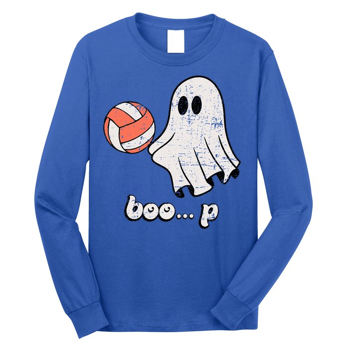 Cute Ghost Playing Volleyball Sport Player Halloween Costume Long Sleeve Shirt