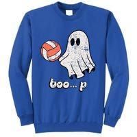 Cute Ghost Playing Volleyball Sport Player Halloween Costume Tall Sweatshirt