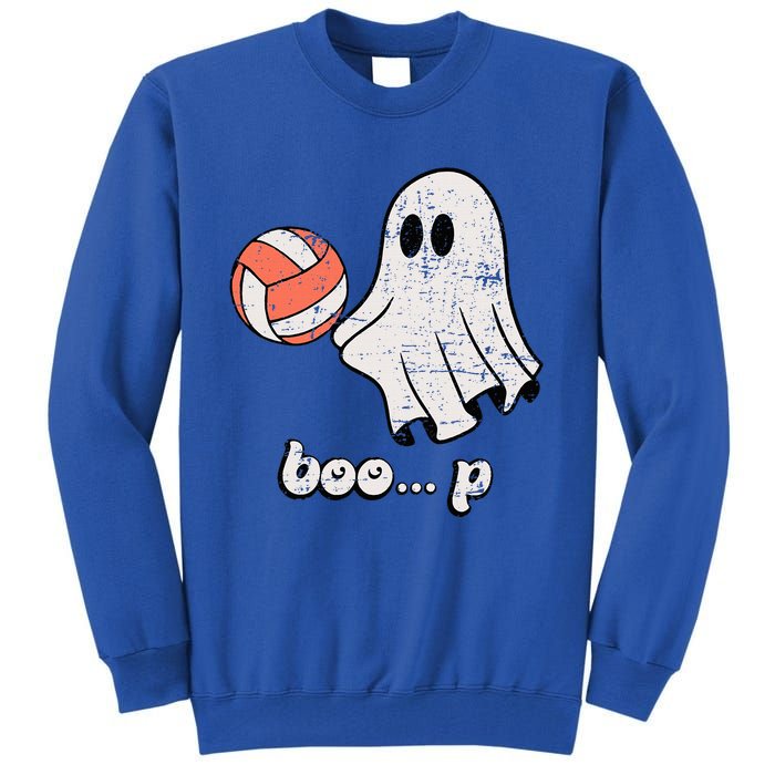 Cute Ghost Playing Volleyball Sport Player Halloween Costume Tall Sweatshirt