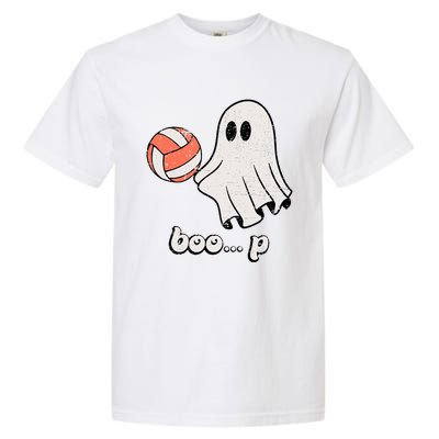 Cute Ghost Playing Volleyball Sport Player Halloween Costume Garment-Dyed Heavyweight T-Shirt