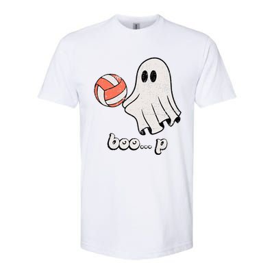 Cute Ghost Playing Volleyball Sport Player Halloween Costume Softstyle CVC T-Shirt