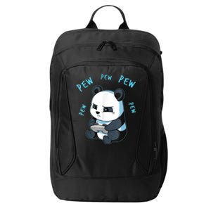 Cute Gaming Panda Pew Video Game Computer Player City Backpack