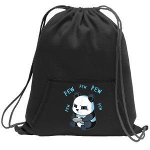 Cute Gaming Panda Pew Video Game Computer Player Sweatshirt Cinch Pack Bag