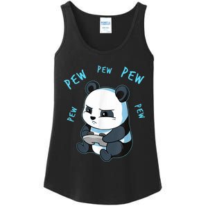 Cute Gaming Panda Pew Video Game Computer Player Ladies Essential Tank