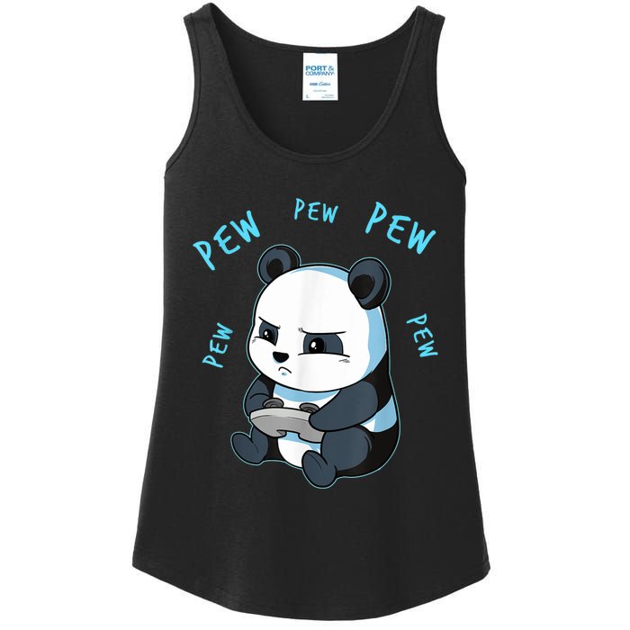 Cute Gaming Panda Pew Video Game Computer Player Ladies Essential Tank