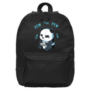 Cute Gaming Panda Pew Video Game Computer Player 16 in Basic Backpack