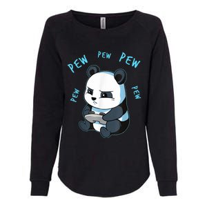 Cute Gaming Panda Pew Video Game Computer Player Womens California Wash Sweatshirt