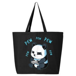 Cute Gaming Panda Pew Video Game Computer Player 25L Jumbo Tote