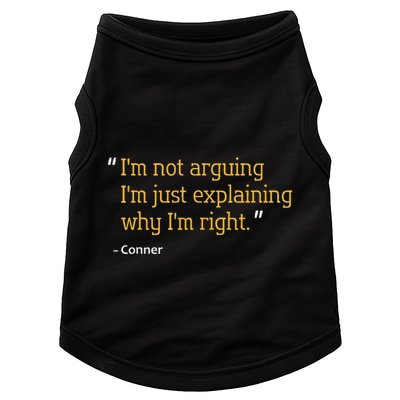 Conner Gift Quote Funny Birthday Personalized Name Idea Doggie Tank