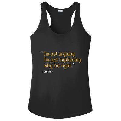 Conner Gift Quote Funny Birthday Personalized Name Idea Ladies PosiCharge Competitor Racerback Tank