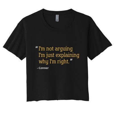 Conner Gift Quote Funny Birthday Personalized Name Idea Crop Top