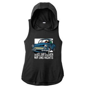 Christmas German Quote Ladies PosiCharge Tri-Blend Wicking Draft Hoodie Tank