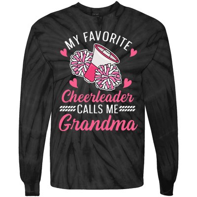 Cheer Grandma Quote for your Cheerleading Grandma Tie-Dye Long Sleeve Shirt