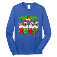 Cute Golden Retriever Dog In Sock Christmas Santa Xmas Dog Gift Long Sleeve Shirt