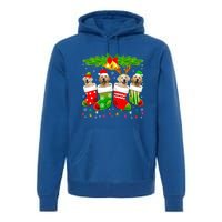 Cute Golden Retriever Dog In Sock Christmas Santa Xmas Dog Gift Premium Hoodie