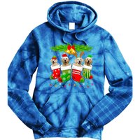 Cute Golden Retriever Dog In Sock Christmas Santa Xmas Dog Gift Tie Dye Hoodie