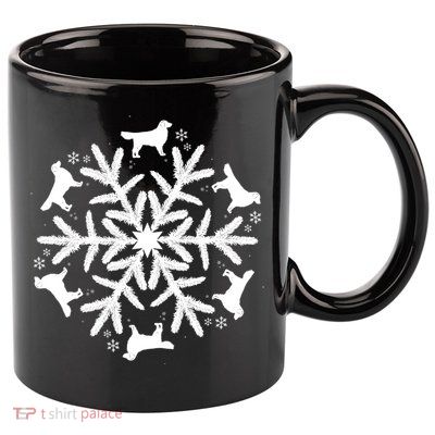 Christmas Golden Retriever Gift Snowflake Golden Retriever Gift 11oz C Handle Ceramic Mug