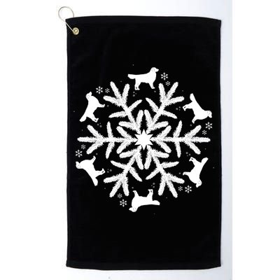 Christmas Golden Retriever Gift Snowflake Golden Retriever Gift Golf Towel