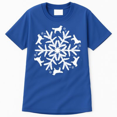 Christmas Golden Retriever Gift Snowflake Golden Retriever Gift Tall T-Shirt