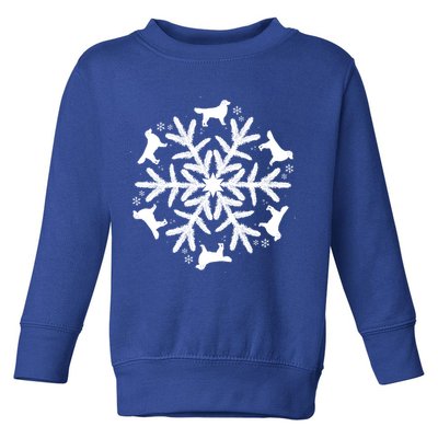 Christmas Golden Retriever Gift Snowflake Golden Retriever Gift Toddler Sweatshirt