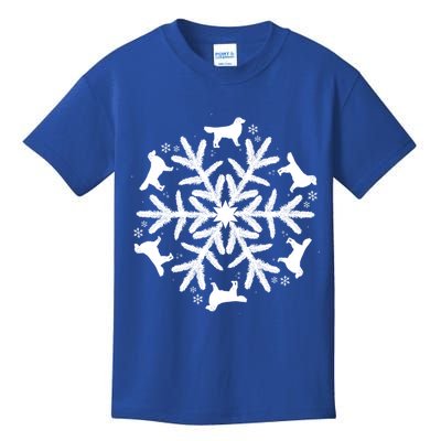 Christmas Golden Retriever Gift Snowflake Golden Retriever Gift Kids T-Shirt