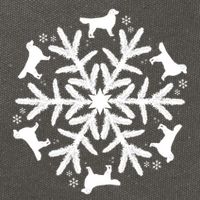 Christmas Golden Retriever Gift Snowflake Golden Retriever Gift Cotton Canvas Backpack