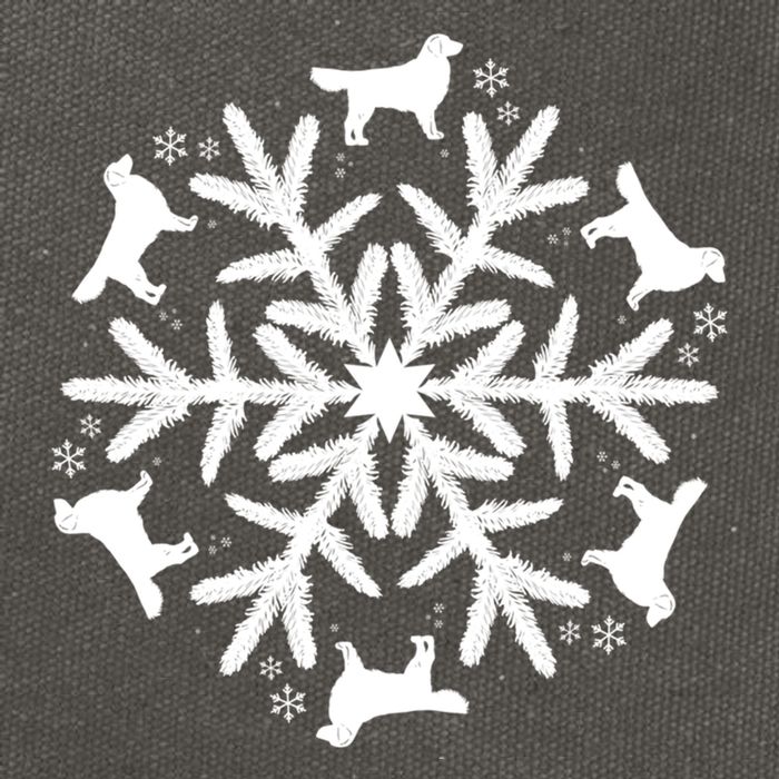 Christmas Golden Retriever Gift Snowflake Golden Retriever Gift Cotton Canvas Backpack