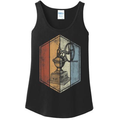 Coffee Grinder Retro Vintage Style Coffee Lover Ladies Essential Tank