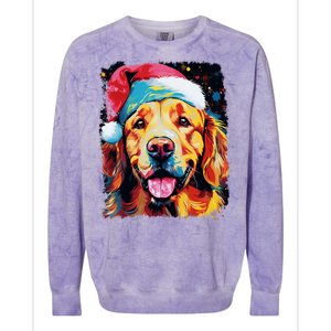 Christmas Golden Retriever Gift Colorblast Crewneck Sweatshirt