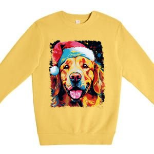 Christmas Golden Retriever Gift Premium Crewneck Sweatshirt