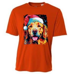 Christmas Golden Retriever Gift Cooling Performance Crew T-Shirt