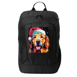 Christmas Golden Retriever Gift City Backpack