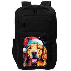 Christmas Golden Retriever Gift Impact Tech Backpack