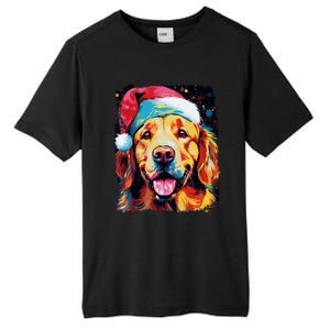 Christmas Golden Retriever Gift Tall Fusion ChromaSoft Performance T-Shirt