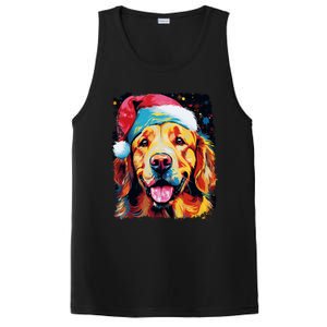 Christmas Golden Retriever Gift PosiCharge Competitor Tank