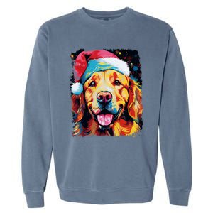 Christmas Golden Retriever Gift Garment-Dyed Sweatshirt