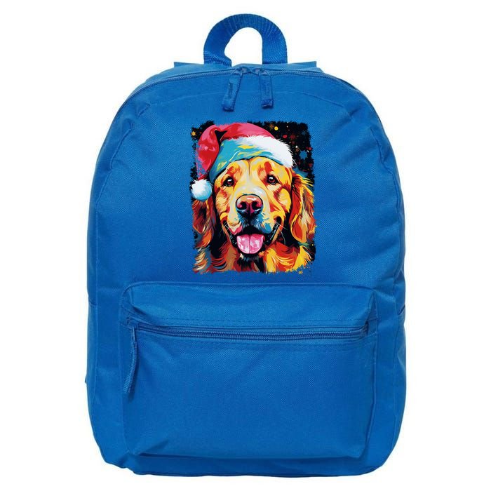 Christmas Golden Retriever Gift 16 in Basic Backpack