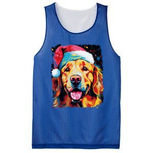 Christmas Golden Retriever Gift Mesh Reversible Basketball Jersey Tank