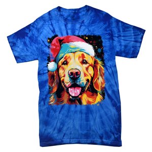 Christmas Golden Retriever Gift Tie-Dye T-Shirt