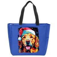 Christmas Golden Retriever Gift Zip Tote Bag