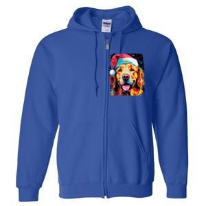 Christmas Golden Retriever Gift Full Zip Hoodie