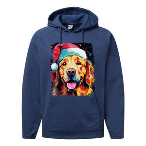 Christmas Golden Retriever Gift Performance Fleece Hoodie