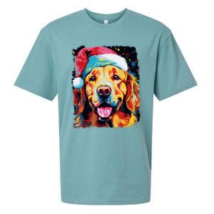 Christmas Golden Retriever Gift Sueded Cloud Jersey T-Shirt