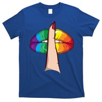 Cute Glam Rainbow Lips Lgbtq Day Of Silence Gift T-Shirt