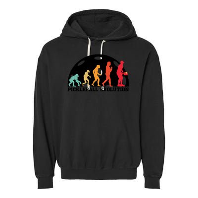 Cute Gift Retro Pickleball Players Pickleball Evolution Pickle Ball  Garment-Dyed Fleece Hoodie