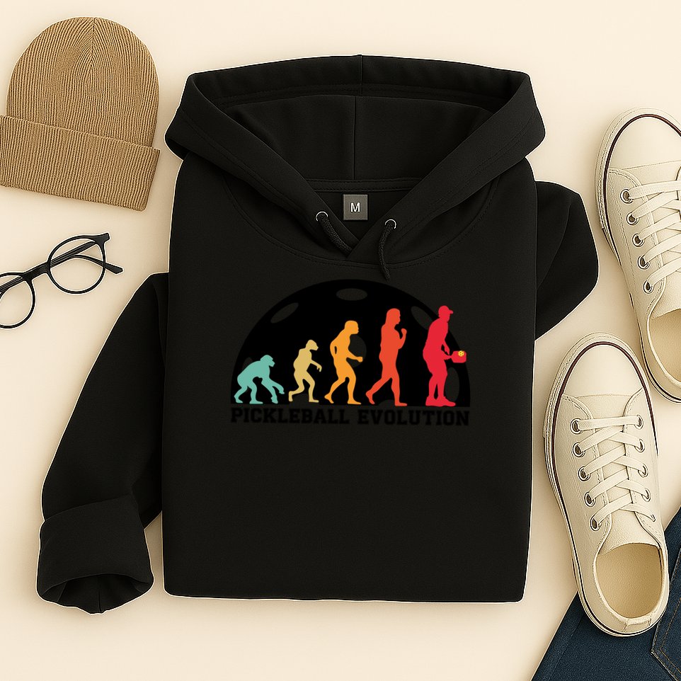 Cute Gift Retro Pickleball Players Pickleball Evolution Pickle Ball  Hoodie