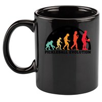 Cute Gift Retro Pickleball Players Pickleball Evolution Pickle Ball  11oz C Handle Ceramic Mug