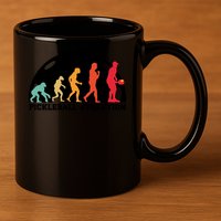 Cute Gift Retro Pickleball Players Pickleball Evolution Pickle Ball  11oz C Handle Ceramic Mug