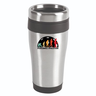 Cute Gift Retro Pickleball Players Pickleball Evolution Pickle Ball  16oz Travel Tumbler